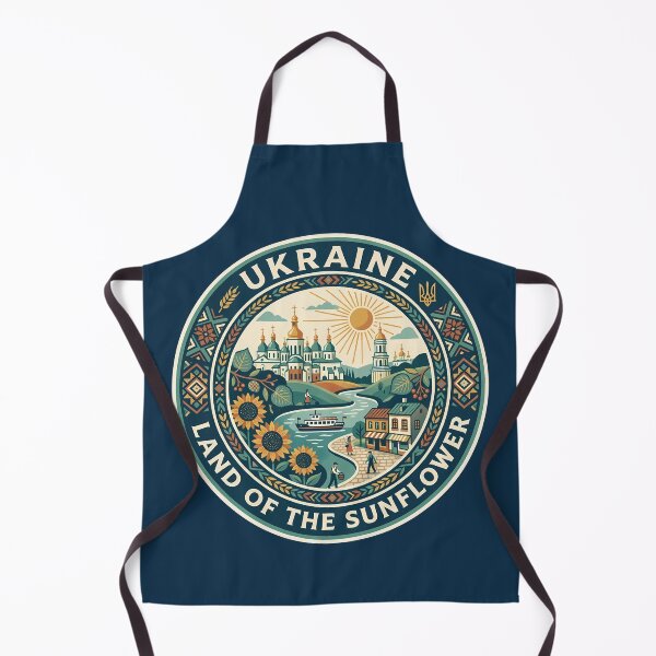Item preview, Ukraine Illustration Travel Art Badge designed and sold by KrisSidDesigns.
