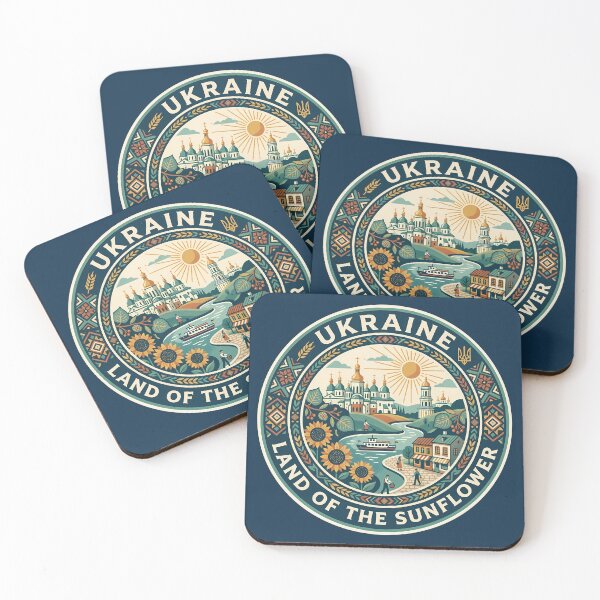 Item preview, Ukraine Illustration Travel Art Badge designed and sold by KrisSidDesigns.