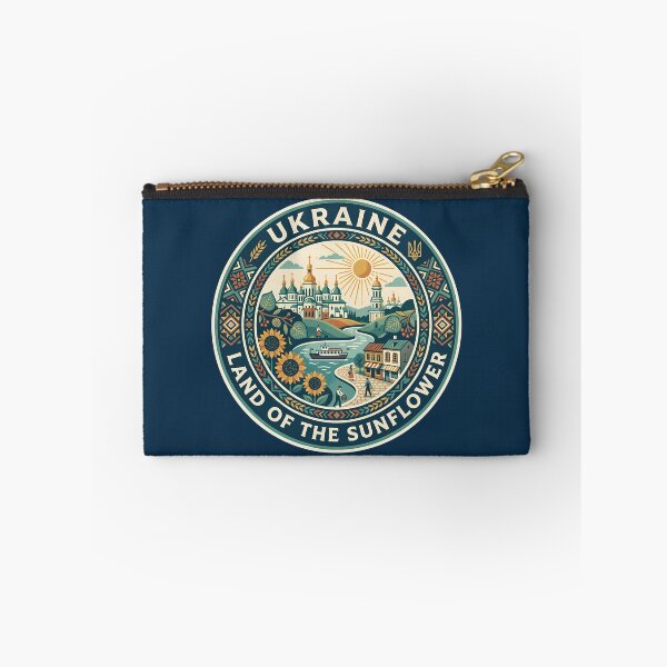 Item preview, Ukraine Illustration Travel Art Badge designed and sold by KrisSidDesigns.