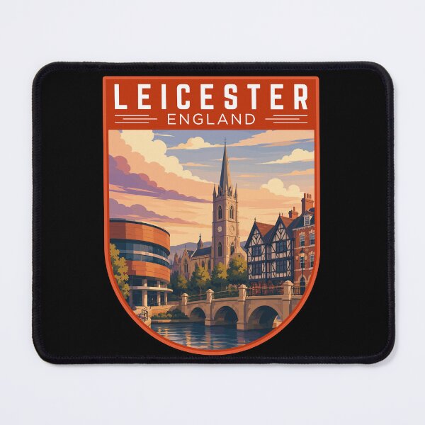 Item preview, Leicester (East Midlands) England, Vintage Travel Art Badge designed and sold by MaateoDesign.