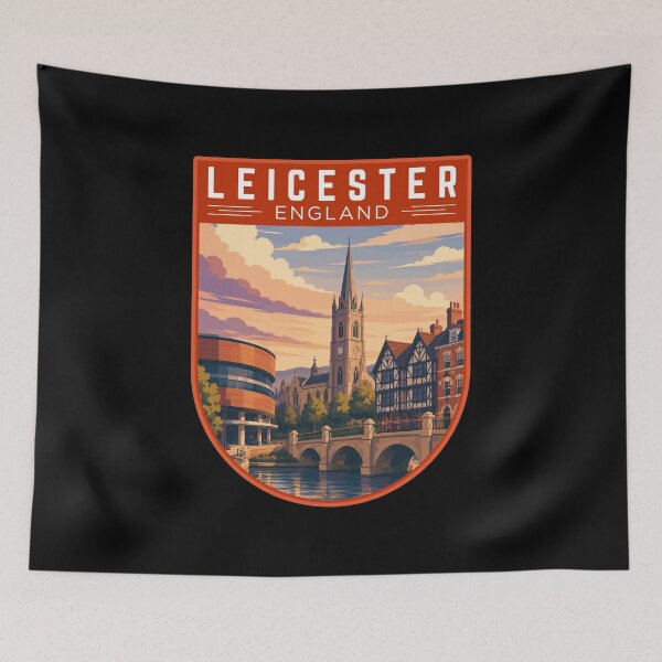 Item preview, Leicester (East Midlands) England, Vintage Travel Art Badge designed and sold by MaateoDesign.