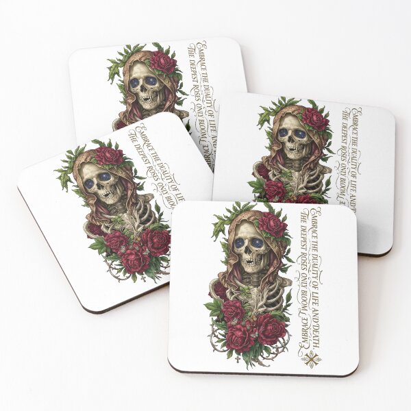 Item preview, Gothic Skull Shroud Red Rose designed and sold by Sovereign Supply Co..
