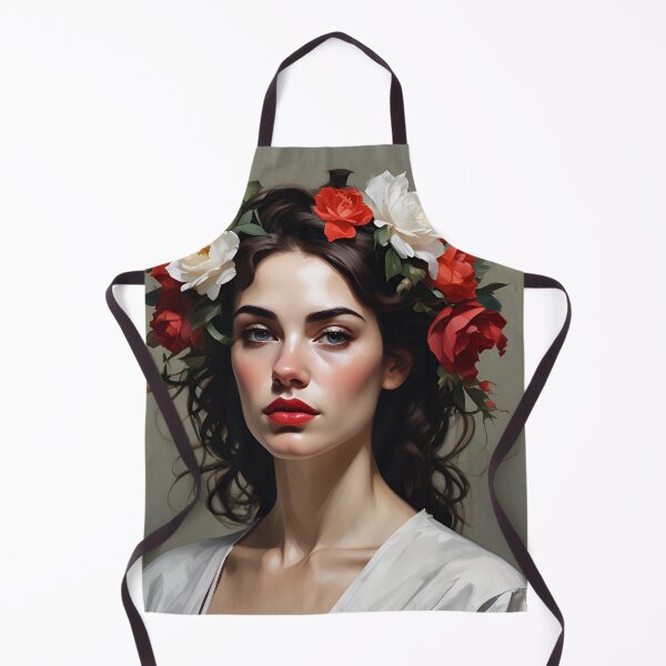 Item preview, Woman with flowers wall art print designed and sold by MK26Designs.