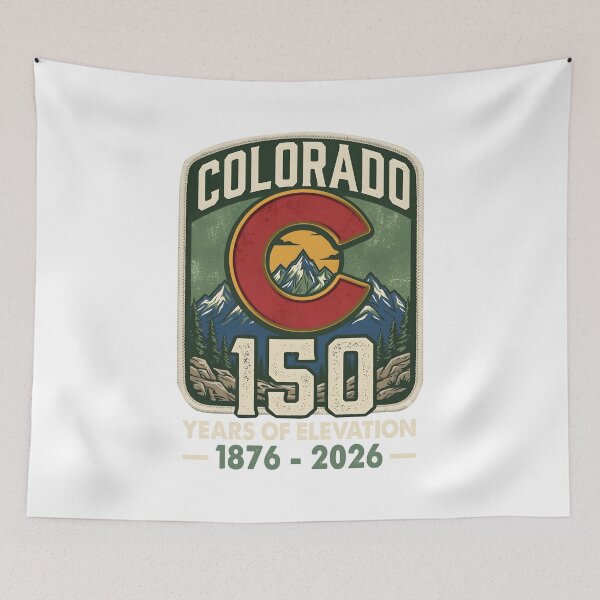 Item preview, Colorado 150 Years of Elevation - 2026 Anniversary Badge designed and sold by FernaRoje.