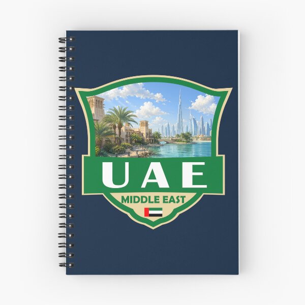 Item preview, UAE United Arab Emirates Illustration Retro Badge designed and sold by KrisSidDesigns.