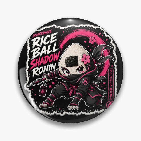 Item preview, Rice Ball Shadow Ronin Anime Ninja Onigiri Warrior Sticker designed and sold by Snackwave Ninety.