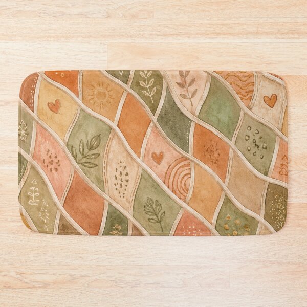 Item preview, Boho Earth Love | Abstract Pastel Botanical Pattern designed and sold by InnerwayStudio.