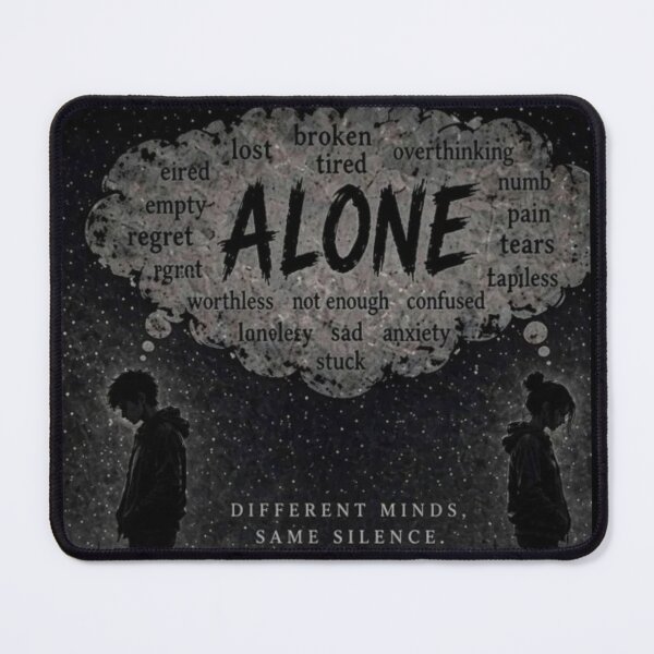 Item preview, ALONE Different Minds |  | Lost In Thoughts designed and sold by NovaInfinityStudio.