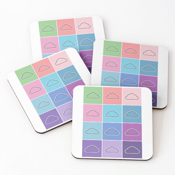 Item preview, Pink patchwork with clouds designed and sold by uunaa.