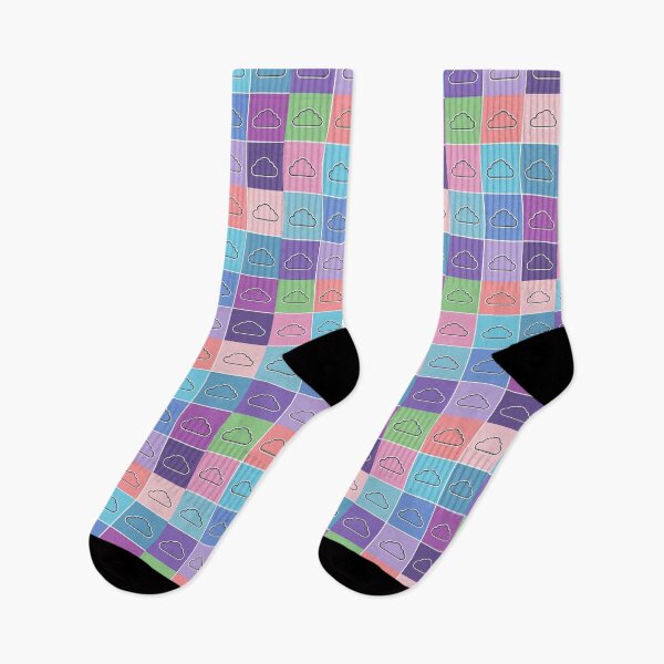 Item preview, Pink patchwork with clouds designed and sold by uunaa.