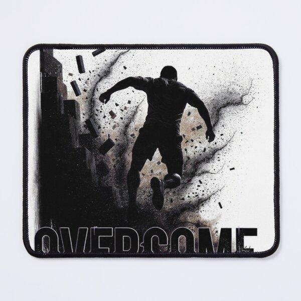 Item preview, Overcome Obstacles Motivational Poster - Break Through Walls Strength Power Athlete Mindset designed and sold by AiNaturalsOnly.