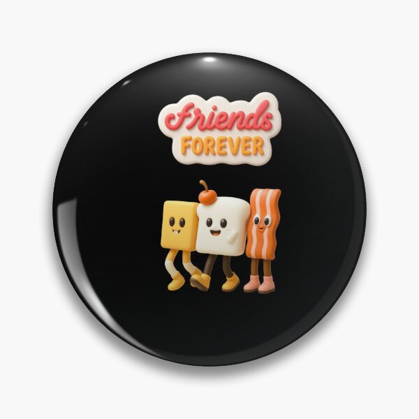Item preview, Friends Forever Cute 3D Kawaii Breakfast Besties Sticker designed and sold by thazinart.