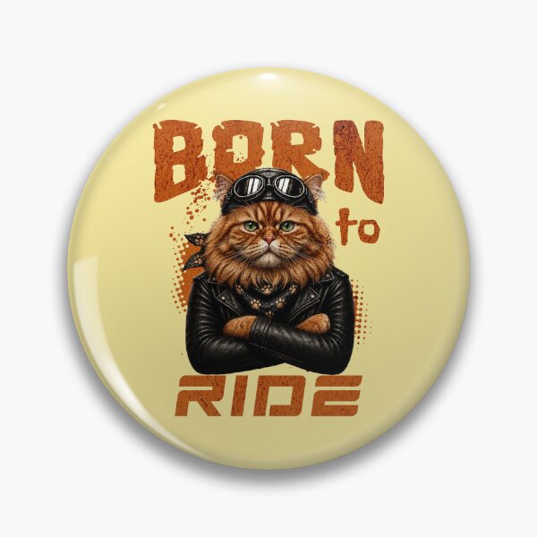 Aperçu de l'œuvre Motif Chat Persan Motard – Né pour rouler Imprimé Chat Persan Motard Humour créée et vendue par PixelsPaws.