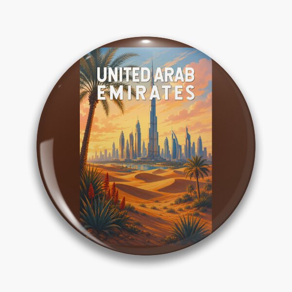 Item preview, UAE United Arab Emirates Illustration Travel Art Vintage designed and sold by KrisSidDesigns.