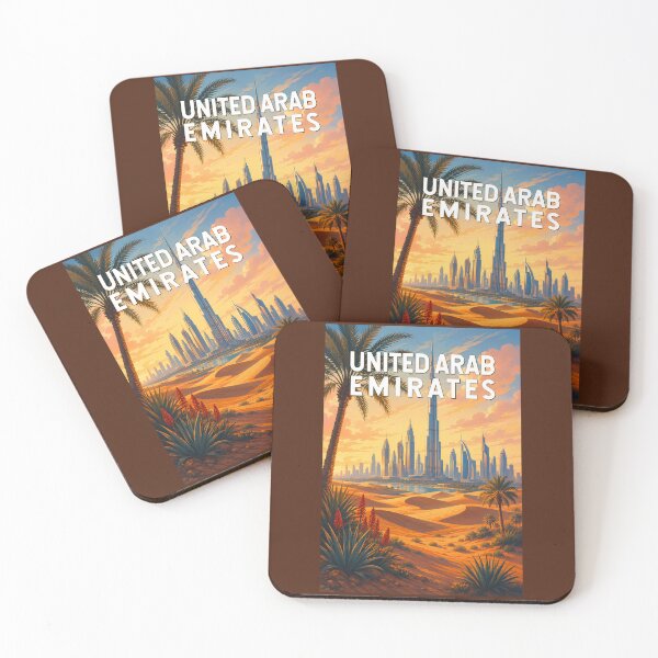 Item preview, UAE United Arab Emirates Illustration Travel Art Vintage designed and sold by KrisSidDesigns.