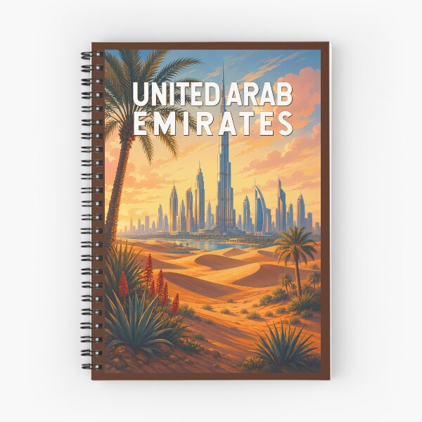 Item preview, UAE United Arab Emirates Illustration Travel Art Vintage designed and sold by KrisSidDesigns.