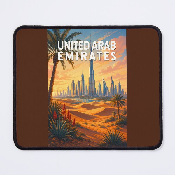 Item preview, UAE United Arab Emirates Illustration Travel Art Vintage designed and sold by KrisSidDesigns.