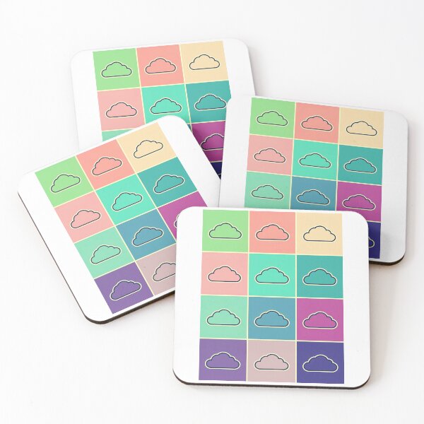 Item preview, Green patchwork with clouds designed and sold by uunaa.