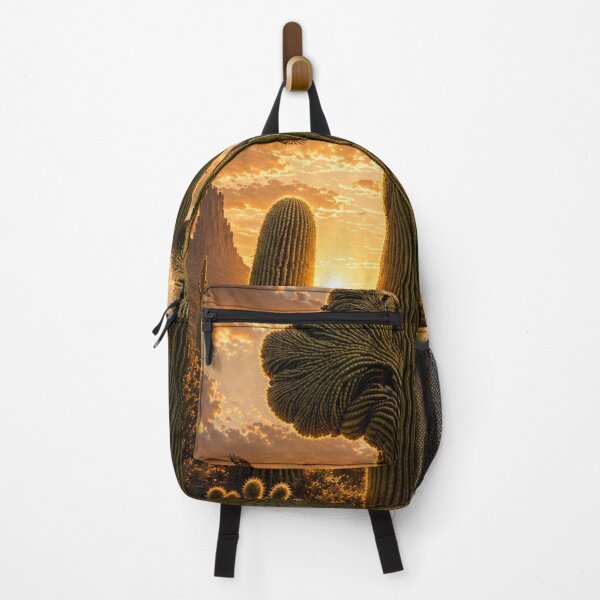Item preview, Desert Crown at Golden Hour – Crested Saguaro in Cinematic Light designed and sold by Kimberly Palmer.