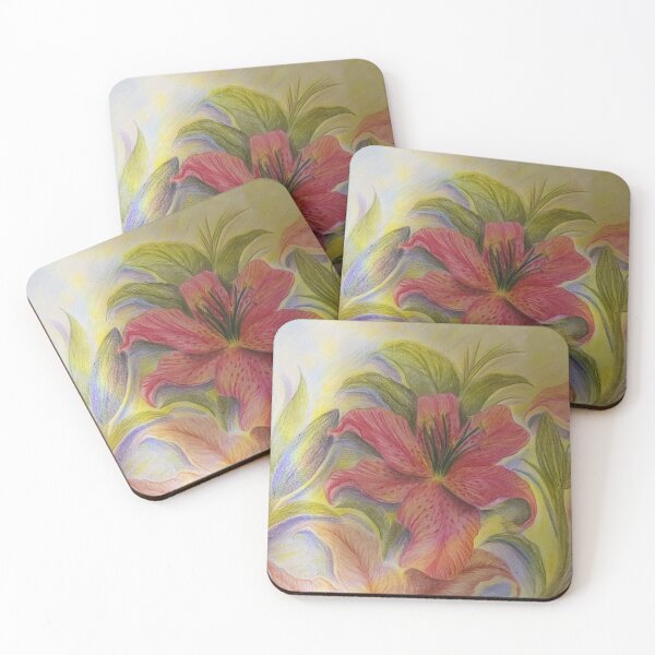 Item preview, Original Hand-Drawn Pink Stargazer Lily Botanical Art designed and sold by Asmaa Abdul-Azim.