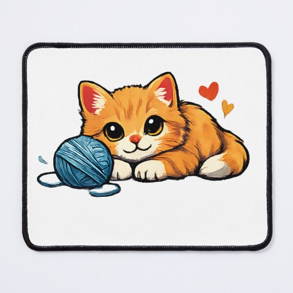 Item preview, Cute Orange Kitten with Yarn Ball | Kawaii Cat Lover Gift-Cute Kitten with Yarn Ball – Adorable Cat Lover Design designed and sold by vansaidshop ⭐⭐⭐⭐⭐.