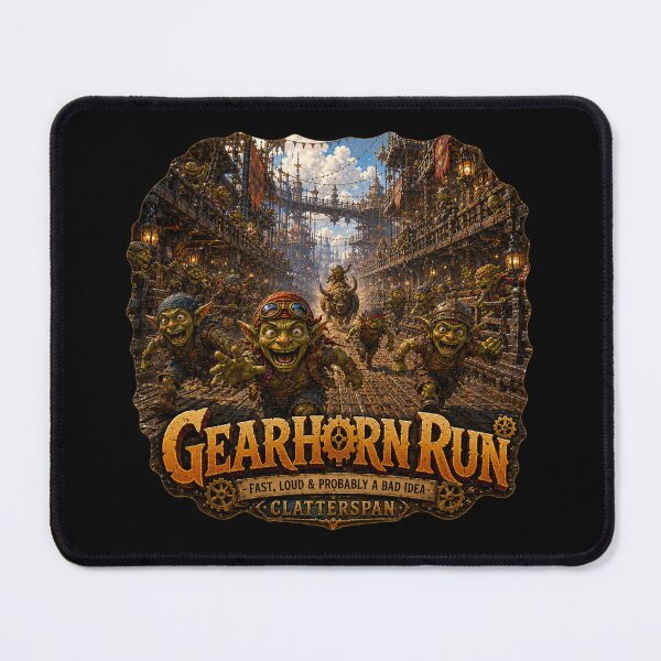 Item preview, Gearhorn Run - Spratling Goblins of The Clatterspan over The Glimmerflow designed and sold by gorff.