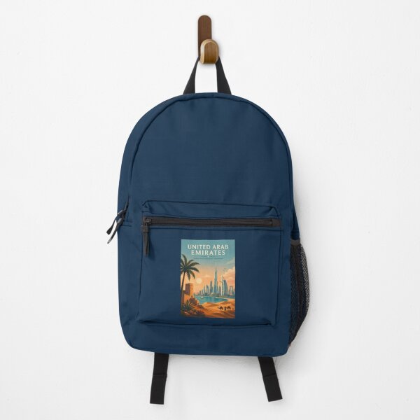 Item preview, UAE Dubai Skyline Illustration Travel Art Vintage designed and sold by KrisSidDesigns.