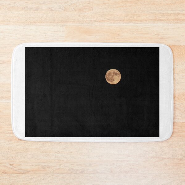 Item preview, Orange Full Moon Rising Against a Clear Black Night Sky With Visible Lunar Craters designed and sold by Nmallia.