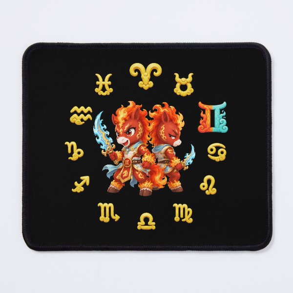 Item preview, Chinese Zodiac & Constellation - Horse & Gemini (Cute Version Series) designed and sold by BlackBullWarrior.