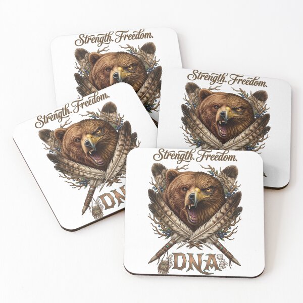 Item preview, Grizzly Bear Eagle Strength Freedom DNA designed and sold by Sovereign Supply Co..