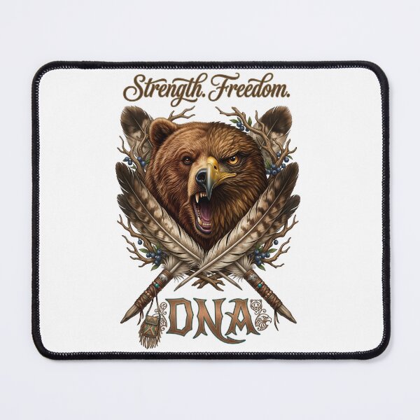Item preview, Grizzly Bear Eagle Strength Freedom DNA designed and sold by Sovereign Supply Co..
