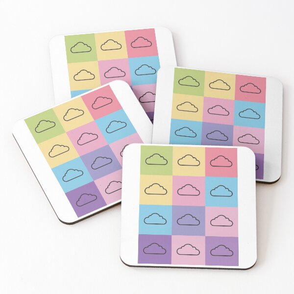 Item preview, Baby pink patchwork with clouds designed and sold by uunaa.