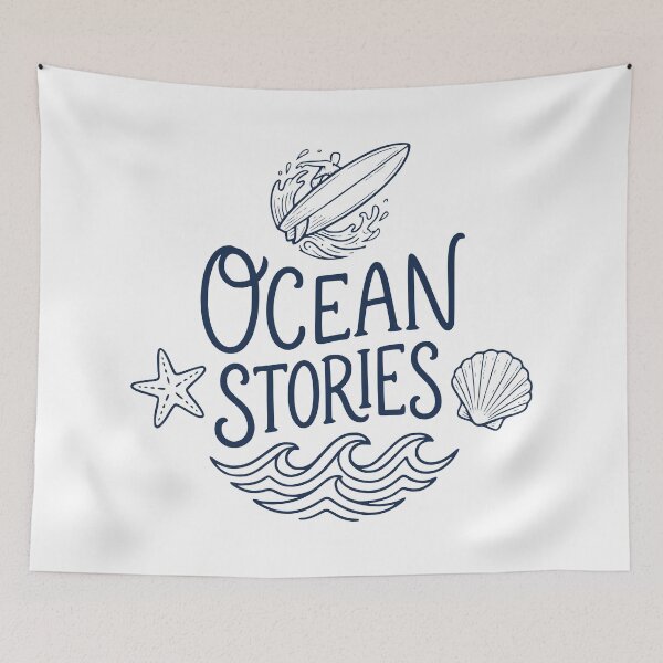 Item preview, Ocean Stories Hand Drawn Coatal Typography designed and sold by crackerflake.