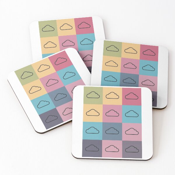 Item preview, Rainbow patchwork with clouds designed and sold by uunaa.