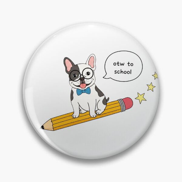 Item preview, Funny Pied French Bulldog Back To School Pencil Boys Girls Kids designed and sold by FurryHavenPH.