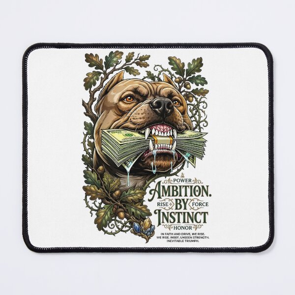 Item preview, Pitbull Dog Eating Cash Money Ambition designed and sold by Sovereign Supply Co..