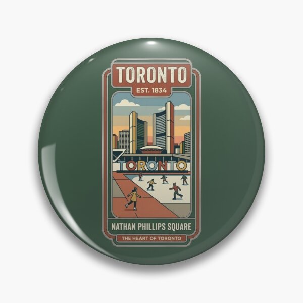 Item preview, Nathan Phillips Square Toronto Vintage Design | Toronto Sign Retro Travel Poster designed and sold by Travel Souvenirs 30.