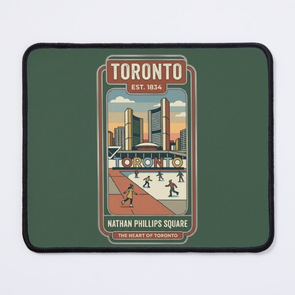 Item preview, Nathan Phillips Square Toronto Vintage Design | Toronto Sign Retro Travel Poster designed and sold by Travel Souvenirs 30.