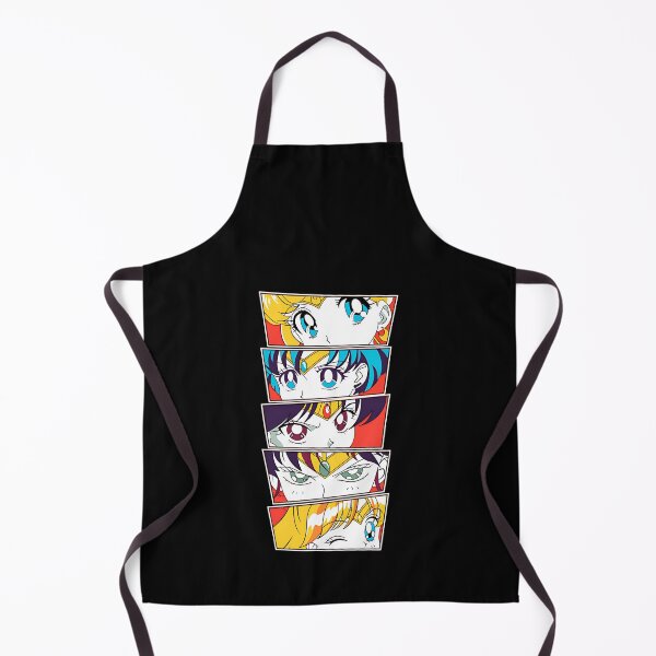 Item preview, Sailor Moon and Scouts Close Up Eyes in Vibrant Red Background designed and sold by yresa.