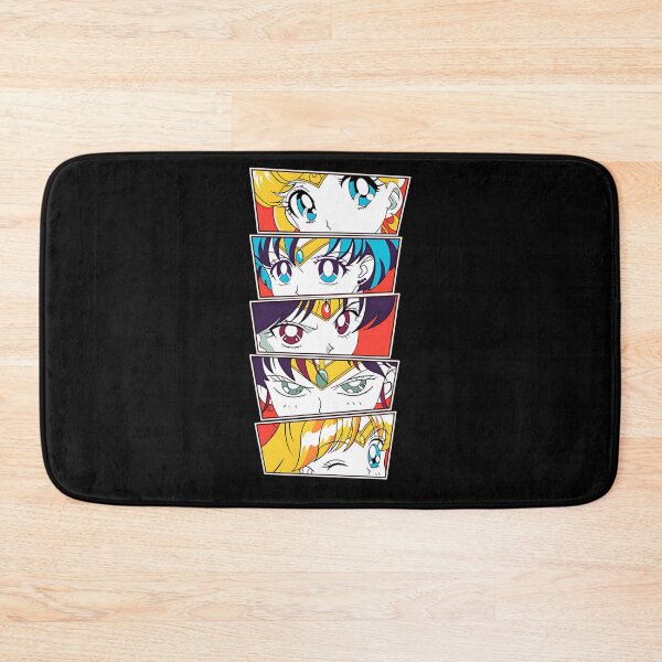 Item preview, Sailor Moon and Scouts Close Up Eyes in Vibrant Red Background designed and sold by yresa.