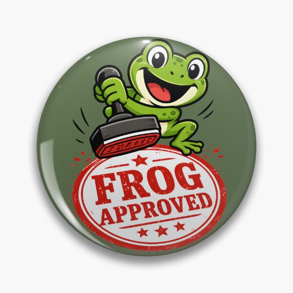Item preview, Frog Approved Funny Validation Frog Sticker | Certified Frog Approval Stamp Meme designed and sold by  Artistry in Motion by MADsrecreation.