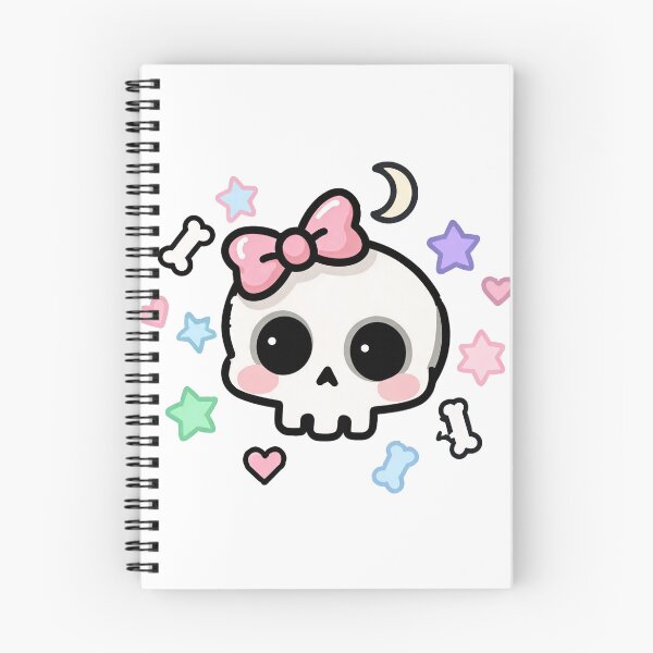 Item preview, Cute Kawaii Skull Pink Bow Pastel Goth Sticker designed and sold by Sovira Studio .