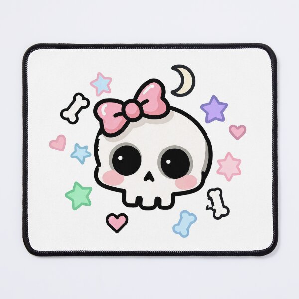 Item preview, Cute Kawaii Skull Pink Bow Pastel Goth Sticker designed and sold by Sovira Studio .