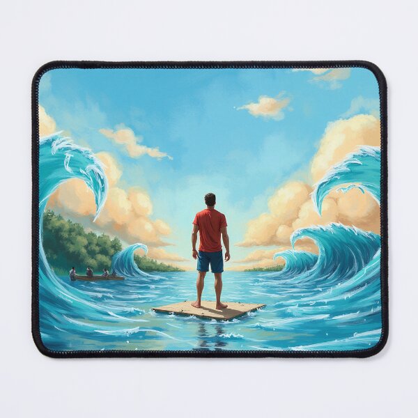 Item preview, Man Between the Waves | Surreal Ocean Journey Art designed and sold by athanasioungr.