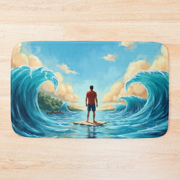 Item preview, Man Between the Waves | Surreal Ocean Journey Art designed and sold by athanasioungr.