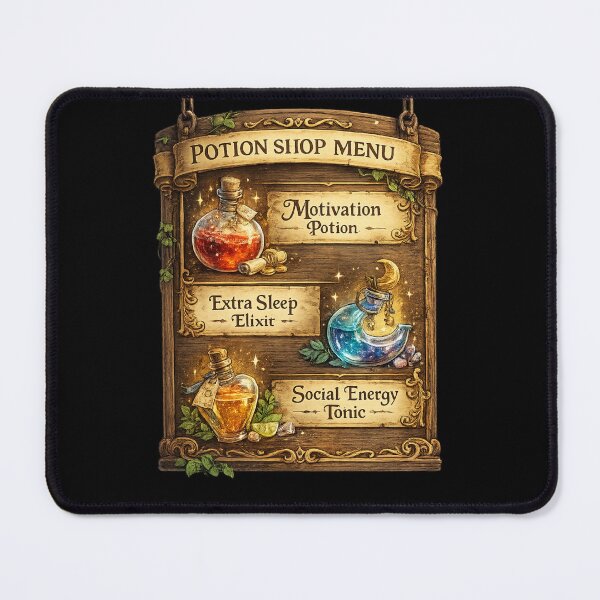 Item preview, Potion Shop Menu | Fantasy Tavern Sign | Magical Potion Lover Design designed and sold by MrDev.