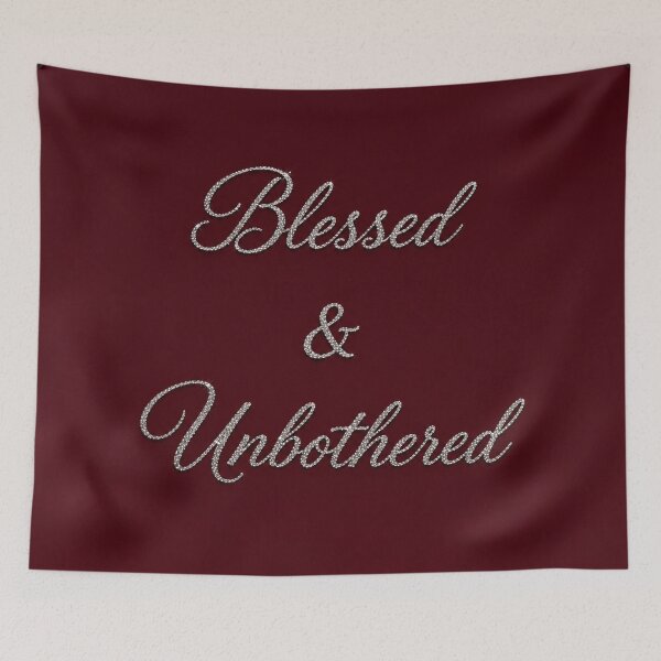 Item preview, Burgundy - Blessed & Unbothered  designed and sold by DesignsByPrnces.