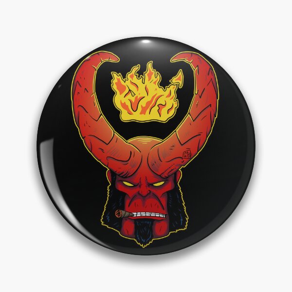 Item preview, Hellboy Wearing  Crown of Fire designed and sold by blacksnowcomics.