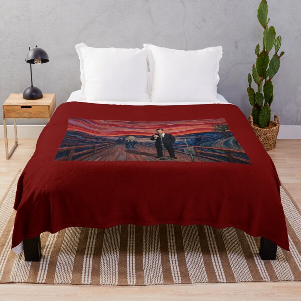 Item preview, Rod Serling standing inside Edvard Munch's Painting of the Scream designed and sold by Halifaxartguy.