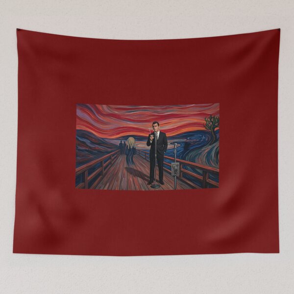 Item preview, Rod Serling standing inside Edvard Munch's Painting of the Scream designed and sold by Halifaxartguy.